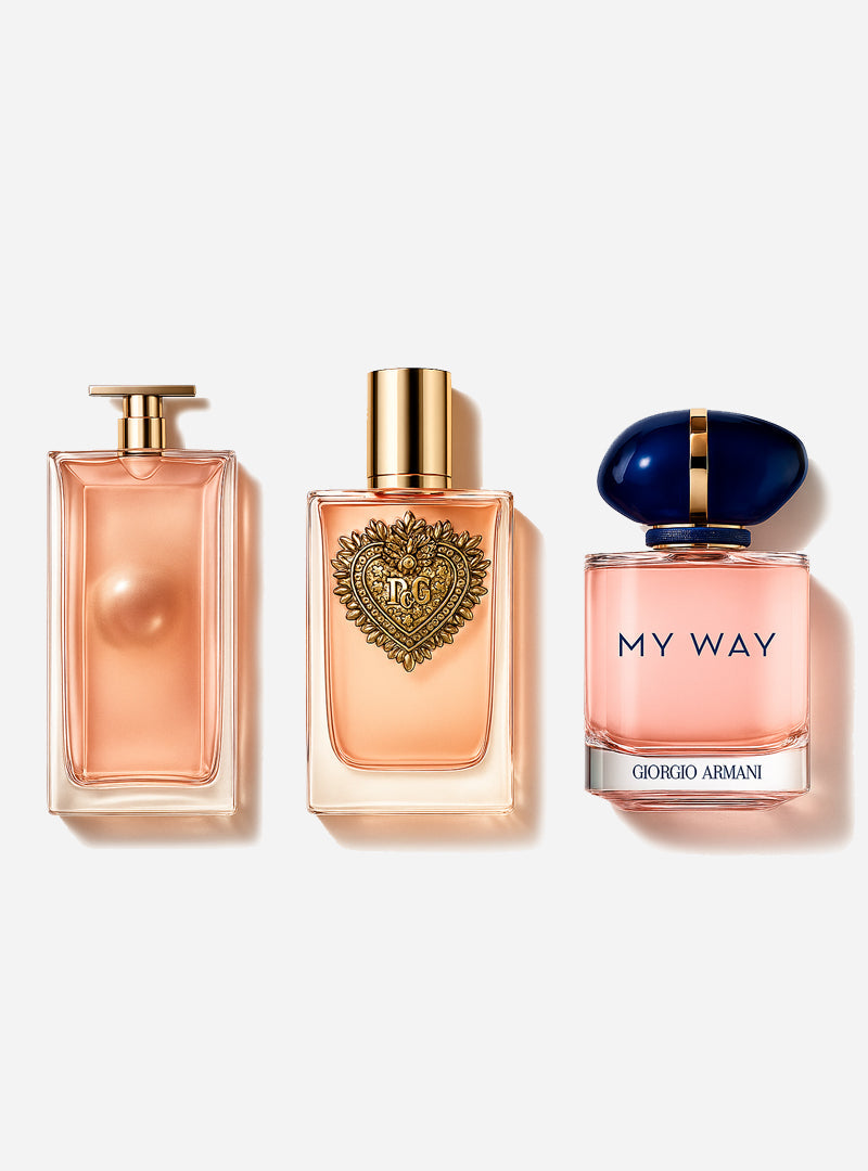 Combo de 3 perfumes Dolce & Gabanna Devotion, My Way Giorgio Armani, Lancôme Idôle 100ml